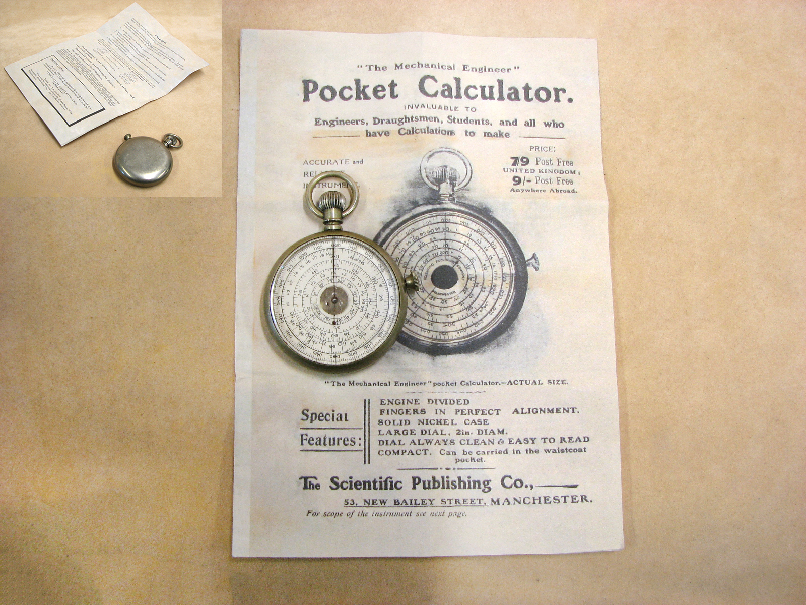 Early 1900's unbranded Fowlers Mechanical Engineer design calculator